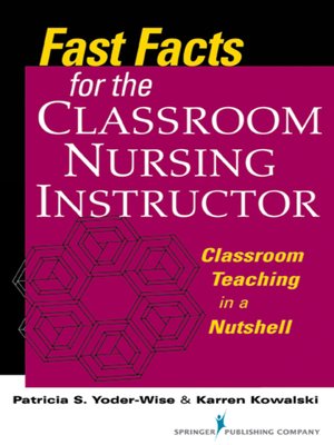 cover image of Fast Facts for the Classroom Nursing Instructor